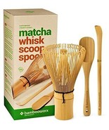 BambooWorx Matcha Whisk Set - Matcha Whisk Chasen Traditional Scoop Chas... - £22.47 GBP