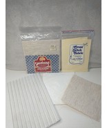 Lot Regency 14 Count Aida Cotton Cross Stitch Fabric 12&quot;x18&quot; Ivory White... - £12.19 GBP