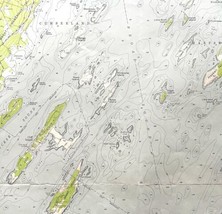 Map South Harpswell Maine 1956 Topographic Geo Survey 1:24000 27 x 22&quot; TOPO7 - £47.01 GBP