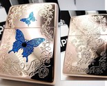 Blue Butterfly Rose Pink Etching Limited Number Swarovski Zippo Oil Ligh... - £75.47 GBP