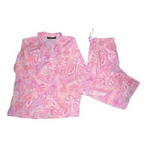 Lauren Ralph Lauren Printed 3/4 Sleeve Capri Pants Pajama Set Pink Paisl... - $30.00