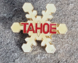 Lake TAHOE Snowflake Ski Resort Travel Souvenir Vintage Lapel Hat Pin Ca... - $12.99