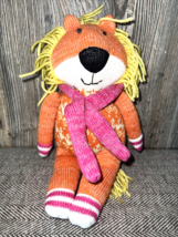 Midwest CBK Lion Plush With Magnet Hands &amp; Feet Orange Knit Aprrox. 12&quot; - $7.92