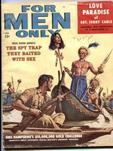 For Men Only February 1958- decapitated head cover- Sgt Jerry Cable - £37.38 GBP