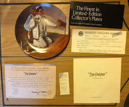 NORMAN ROCKWELL PLATE &quot;THE PAINTER&quot; 1983 KNOWLES LIMITED EDITION - £9.98 GBP