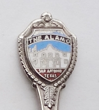 Collector Souvenir Spoon USA Texas San Antonio The Alamo Cloisonne Emblem - £4.01 GBP