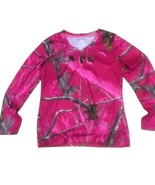 RealTree Real Tree Pink Camo Long Sleeve Stretch Top Shirt Womens Sz Lar... - £11.40 GBP