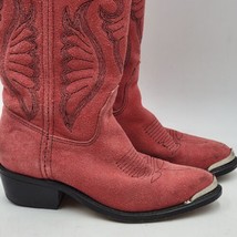 Double H Women&#39;s Pink Cowboy Western Boots Size 6 - £35.05 GBP