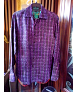 Robert Graham  Limited Edition Purple Long Sleeve Shirt Size XL - £294.88 GBP