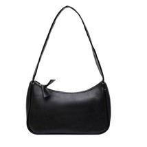 Spring Summer Woman Trendy Retro Handbags PU Leather Zipper Shoulder Bag Female  - £13.52 GBP