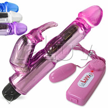 Rabbit Vibrator Waterproof LeLuv Bath Time Bunny with Classic Colored Bullet - £14.46 GBP+