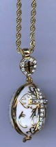 Religious Egg Pendant w/clear Crystal Cross, White main with decor and more - £35.10 GBP