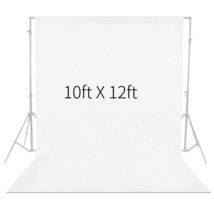 Neewer White 10 x 12FT Photo Studio Fabric Collapsible Backdrop Background - £54.36 GBP