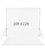 Neewer White 10 x 12FT Photo Studio Fabric Collapsible Backdrop Background - £54.07 GBP