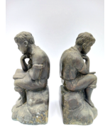 Antique Boy reading Bookends 8&#39;&#39; X 4&#39;&#39; X 4&#39;&#39; - £11.98 GBP