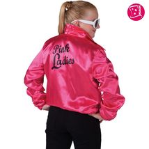 Pink Satin Pink Lady Jacket , 6 sizes - $32.74