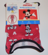 Disney Cuddl Duds Mickey Mouse 2 Piece Baselayer Set Boys 4T Red New Pan... - £15.61 GBP
