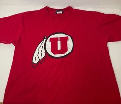 Jansport Utah Utes Red 100% Cotton Shirt U of U College Football Mens Me... - £19.65 GBP