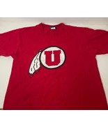 Jansport Utah Utes Red 100% Cotton Shirt U of U College Football Mens Me... - £19.54 GBP