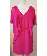 Trina Turk Dress Buena Vista V-Neck Sz-4 Le Vin Rouge 100%Silk - $99.97