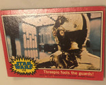Vintage Star Wars Trading Card Red 1977 #110 Threepio Fools The Guards - $2.48