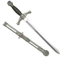 Ceremonial Masonic Templar Knights Sword Dagger w/Scab - $554.48 MXN