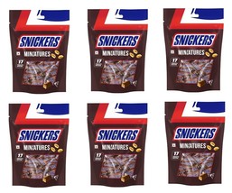 6 X Snickers Miniatures Peanuts Milk Chocolate 150 g Sweet Snack Fast Sh... - £71.12 GBP