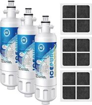 Waterdrop Water Filters for LG LT700P - Pack of 3 + 3 LG120F Air Filters - $45.00
