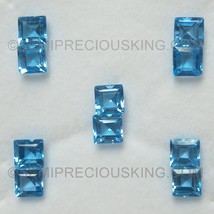 Natural Topaz Square Step Cut 5X5mm Swiss Blue Color VVS Clarity Loose Gems - £6.97 GBP