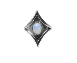 Antique Opal Ring Vintage Opal Ring 1 Ct Opal Statement Ring 925 Silver Opal Vin - £36.58 GBP