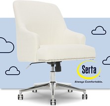 Serta Leighton Home Office Chair with Memory Foam, Height-Adjustable Des... - £234.71 GBP