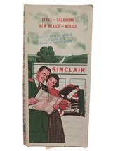Vintage 1951 Sinclair Refining Company Texas, Oklahoma, New Mexico, Mexi... - $8.90