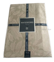 Waterford 70&quot; Round Tablecloth Tralee Champange Leaves Luxury Holiday Christmas - £37.46 GBP