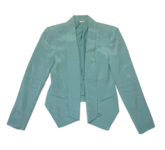 NWT Rebecca Minkoff Becky Blazer in Neptune Green Soft Silk Jacket 2 $368 - £48.64 GBP