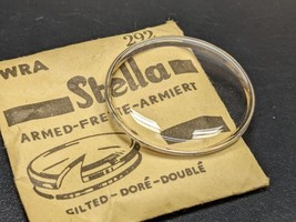 Stella Round Armored Watch Crystal WRA Ever-Tite Gilded Gold Tone Tensio... - $10.99