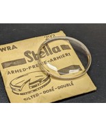 Stella Round Armored Watch Crystal WRA Ever-Tite Gilded Gold Tone Tensio... - $15.02 CAD