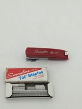Vintage SWINGLINE Tot 50 STAPLER Mini Partial Box Of Staples Made In USA... - $10.74