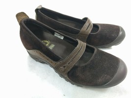 Merrell Shoes Size 7 Plaza Bandeau Chocolate Brown Suede Leather Mary Jane - £14.77 GBP