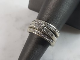 Womens Vintage Estate 10K White Gold Diamond Ring Set 7.3g, E6284 - £497.30 GBP