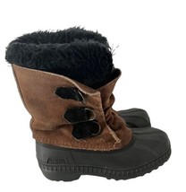SOREL Kids Snow Boots Ram Suede Leather/Rubber Insulated Winter Duck You... - £17.60 GBP