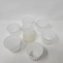 6 Tupperware &quot;Jel-ette&quot; Mini Gelatin Molds, Single Serve Cups &amp; Lids #29... - £8.76 GBP