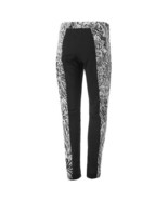 new ADIDAS women&#39;s GRAPHIC PANTS sz M skinny 7/8 tights palm leaves blac... - $457.54 MXN