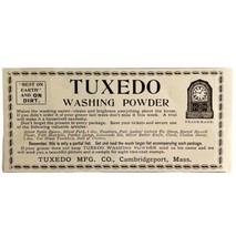 Tuxedo Washing Powder Soap 1894 Advertisement Victorian Hygiene ADBN1aaa - £7.85 GBP