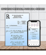 Prescription Pad Invitation &amp; Social Media Post Template - Editable in P... - $11.99