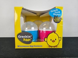 NEW Crackin&#39; Eggs Microwave Egg Cookers Poach Scramble BPA Free Double Wall - £10.27 GBP