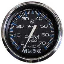 Faria Chesapeake Black SS 4&quot; Tachometer w/Systemcheck Indicator - 7000 RPM (Gas) - £179.38 GBP