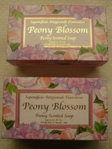 Saponificio Made in Italy 10.5oz/300g Bath Bar Soap in Box Peony Blossom - Qty 2 - £20.23 GBP