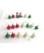 Lot 18 Miniature Christmas Ornaments 0.8-1.25&quot; Gift Hanger Craft Santa C... - £10.23 GBP
