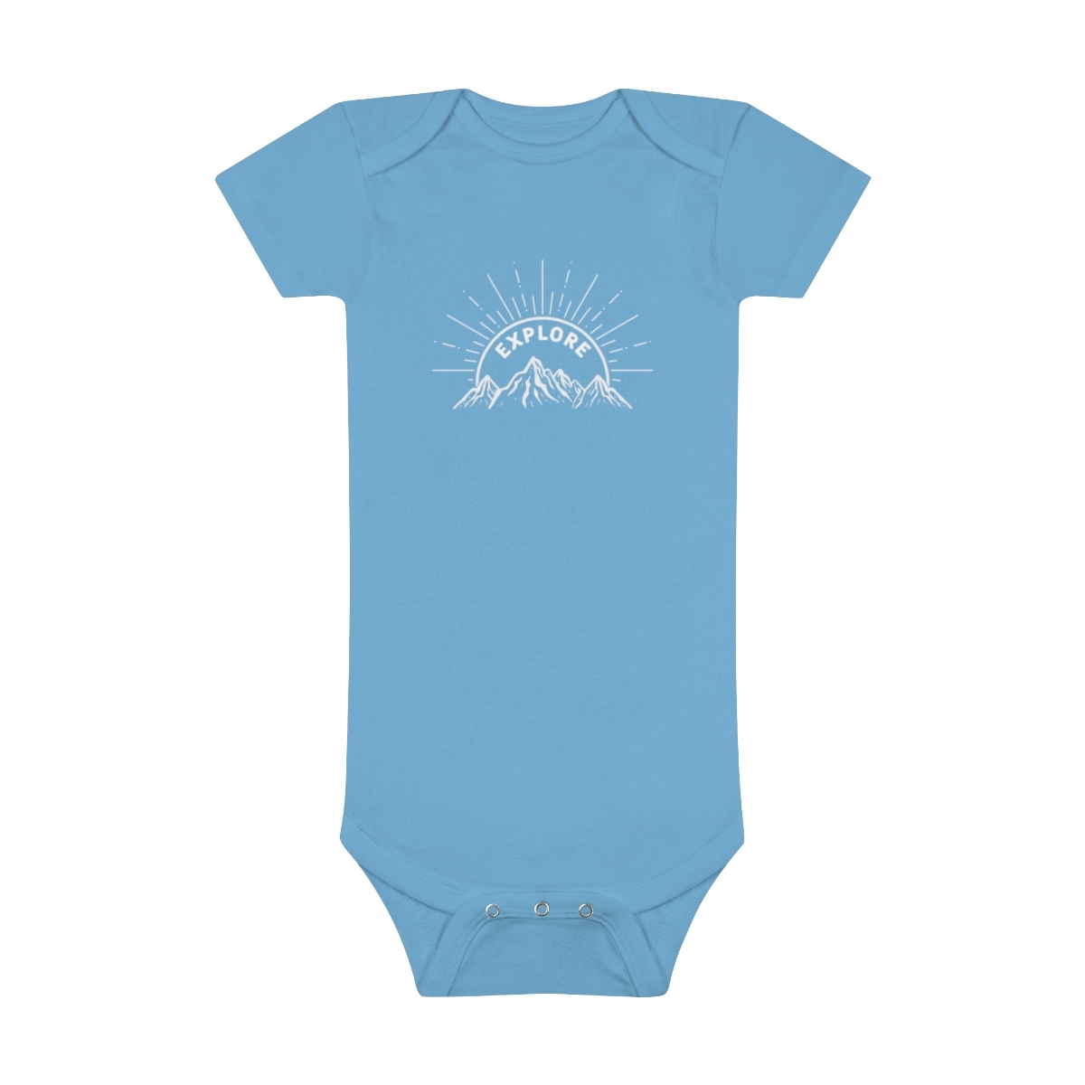 Primary image for Baby Short Sleeve Onesie - 100% Cotton Rib with Expandable Lap Shoulder Neckline