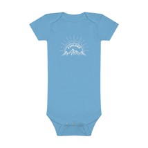 Baby Short Sleeve Onesie - 100% Cotton Rib with Expandable Lap Shoulder Neckline - £17.90 GBP